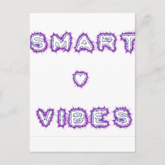 Smart Vibes Zitat Text Art Design Postkarte (Vorderseite)