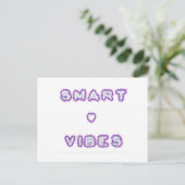 Smart Vibes Zitat Text Art Design Postkarte (Stehend Vorderseite)