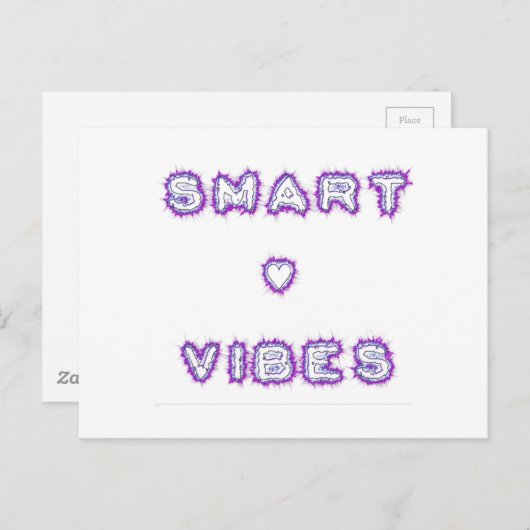 Smart Vibes Zitat Text Art Design Postkarte (Vorne/Hinten)