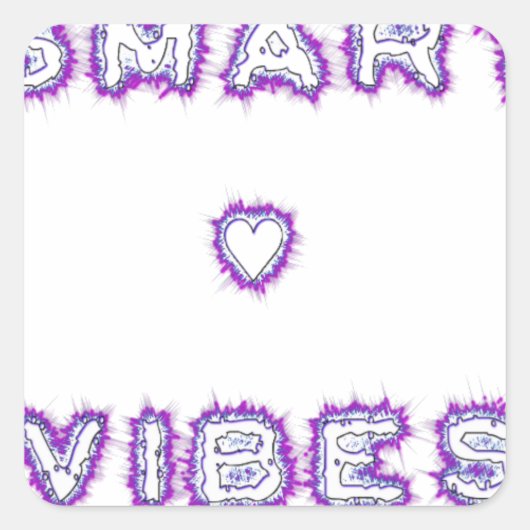 Smart Vibes Zitat Text Art Design Quadratischer Aufkleber (Vorderseite)