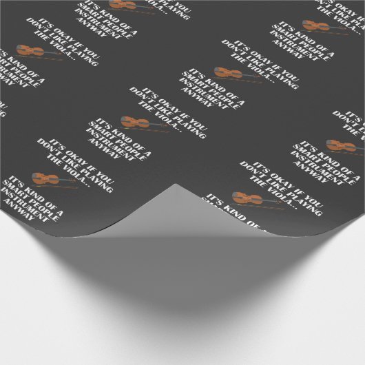 Smart Viola Player Rude Spaß Funny Musician Geschenkpapier (Ecke)