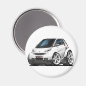 Smart White Car Magnet (Vorderseite/Rückseite)