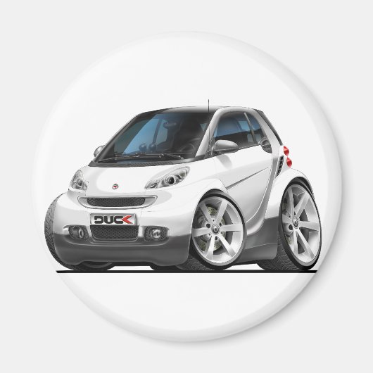 Smart White Car Magnet (Vorne)