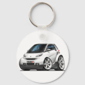 Smart White Car Schlüsselanhänger (Vorderseite)