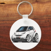 Smart White Car Schlüsselanhänger (Vorderseite)