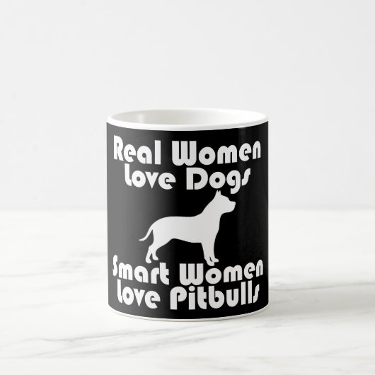Smart Women Liebe Pitbuls Kaffeetasse (Mittel)