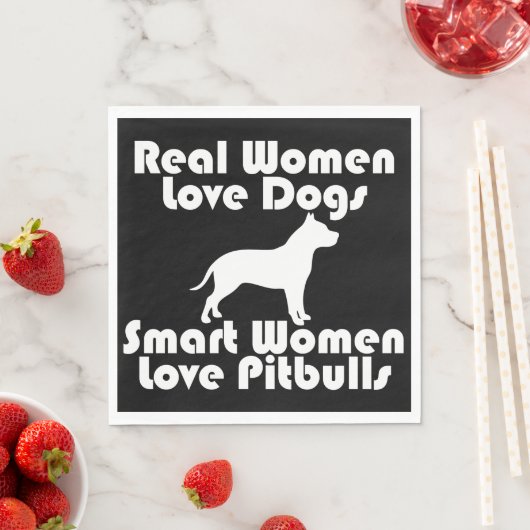 Smart Women Liebe Pitbuls Napkins Serviette (Beispiel)