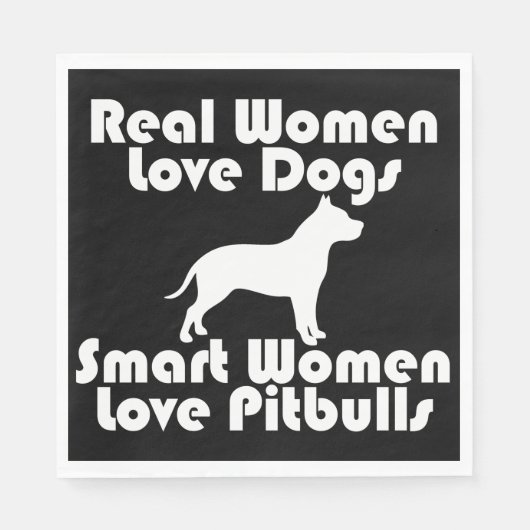 Smart Women Liebe Pitbuls Napkins Serviette (Vorderseite)