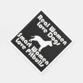 Smart Women Liebe Pitbuls Napkins Serviette (Ecke)