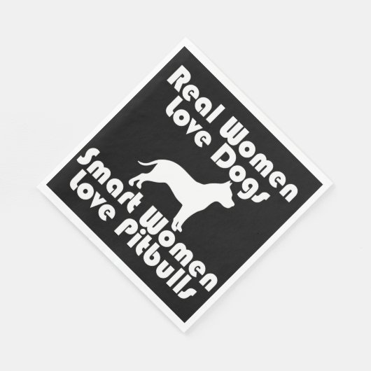 Smart Women Liebe Pitbuls Napkins Serviette (Ecke)