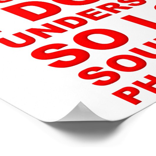 Smart Words Funny Poster (Ecke)