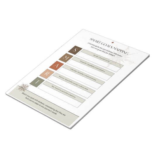 SMART-Zielvorlage für eine effektive Planung Notizblock (angewinkelt)