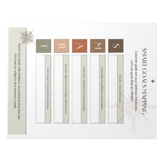 SMART-Zielvorlage für eine effektive Planung Notizblock (Vorderseite)