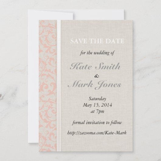 SmartElegance Coral Save the Date (Vorderseite)