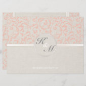 SmartElegance Coral Wedding Einladung (Vorne/Hinten)