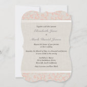 SmartElegance Coral Wedding Einladung (Rückseite)