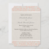 SmartElegance Coral Wedding Einladung (Rückseite)