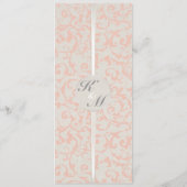 SmartElegance Coral Wedding Menu Menükarte (Rückseite)