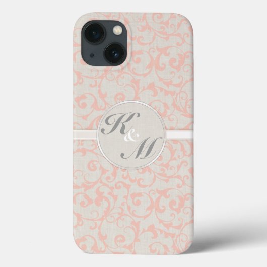 SmartElegance Leinen & Coral Case-Mate iPhone Hülle (Rückseite)