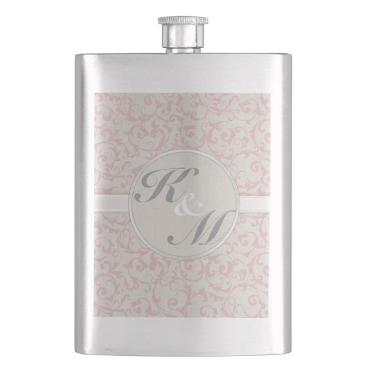 SmartElegance Rosa Wedding Collection Flachmann (Vorderseite)