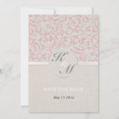 SmartElegance Rosa Wedding Collection Save The Date (Rückseite)
