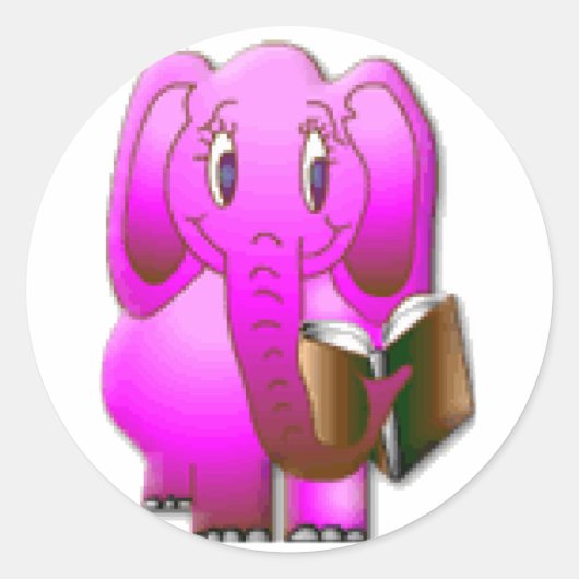 Smarter Elephant Runder Aufkleber (Vorderseite)