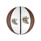 "Smartes Katzendesign mit Brille Mini Basketball (Vertikal)