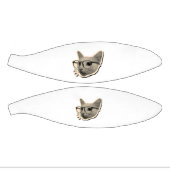 "Smartes Katzendesign mit Brille Mini Basketball (Panele)