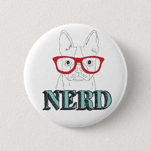 Smartest Boston Terrier Black and White Niedlich W Button (Vorderseite)