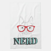 Smartest Boston Terrier Black and White Niedlich W Handtuch (Vertikal)