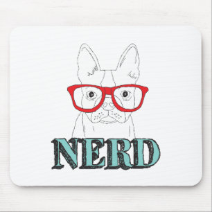 Smartest Boston Terrier Black and White Niedlich W Mousepad