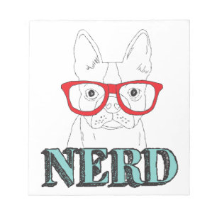 Smartest Boston Terrier Black and White Niedlich W Notizblock