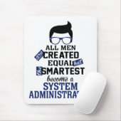 Smartest Men werden zum Systemadministrator Mousepad (Mit Mouse)