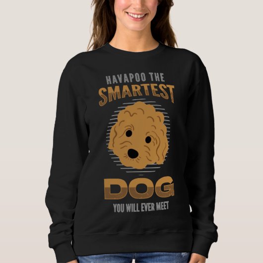 Smartest Poodle Dog Sweatshirt (Vorderseite)