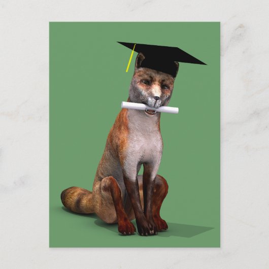 Smartestes Fox in der Stadt Postkarte (Vorderseite)