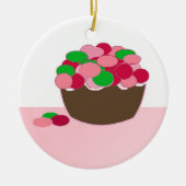 Smartie Cupcake Keramikornament (Vorne)
