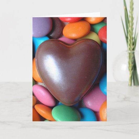 Smartie Herz Feiertagskarte (Vorderseite)