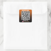 SmartLink: QR-Code für Unternehmen Quadratischer Aufkleber (Tasche)