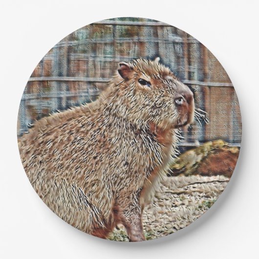 SmartMix Animal- Capybara Pappteller (Vorderseite)