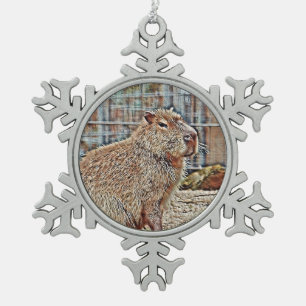 SmartMix Animal- Capybara Schneeflocken Zinn-Ornament