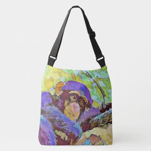 Smartmix - Tier - Schimpanse 3 Tragetaschen Mit Langen Trägern (Vorderseite)