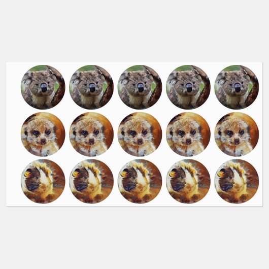 Smartmix-Tiere 1 220 Etiketten (Blatt)