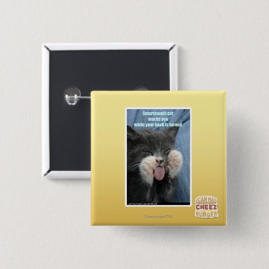 Smartmouth Katze Button (Vorne & Hinten)