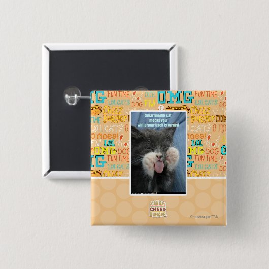 Smartmouth Katze Button (Vorne & Hinten)