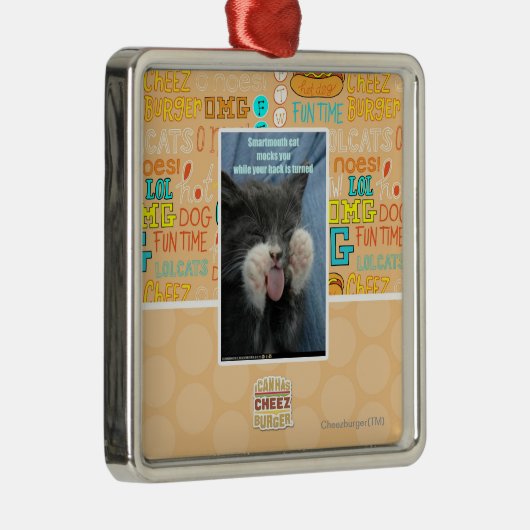 Smartmouth Katze Ornament Aus Metall (Rechts)