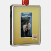 Smartmouth Katze Silbernes Ornament (Rechts)