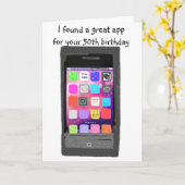 Smartphone App 50. Geburtstagskarte Karte (Gelbe Blume)