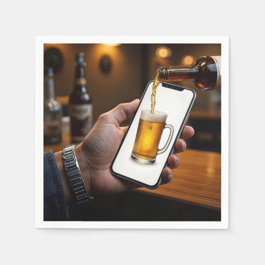Smartphone Beer-Tasse Serviette (Vorderseite)