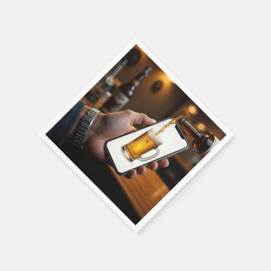 Smartphone Beer-Tasse Serviette (Ecke)
