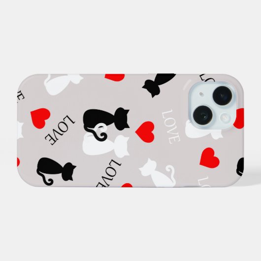Smartphone case with cats iPhone 15 hülle (Rückseite (Horizontal))